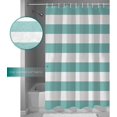 thumbnail image 2 of Aqua Stripe Shower Curtain for Bathroom, Waterprrof Polyester Fabric Shower Curtains Teal Blue Decorative Curtains for Bathroom Curtain Sets with Hooks Small Stall Size 36" x 72", 2 of 5