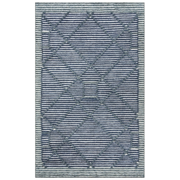 Vista Blue 7'9"X9'9" Tufted Recycled Polyester Rug