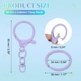 thumbnail image 2 of Uxcell Lobster Claw Clasps Keychain, Metal Lobster Clasp Hook with Swivel Trigger Clips Flat Split Keychain Ring Purple, 2 of 7