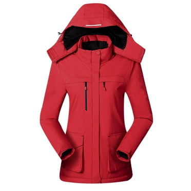 DondPO Puffer Jacket Womens Women's Causal Heated Coat wirh 3 Heating 4 Heating Neck Heating Jacket Washable (Batteries Not Included) Furry Jacket Winter Jackets for Women Red M Clearance！
