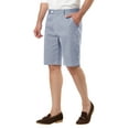 thumbnail image 4 of Unique Bargains Men's Mid-Rise Stripe Flat Front Chino Walk Shorts, 4 of 7