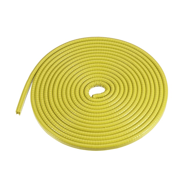 Unique Bargains Car Door Edge Guard 16.4ft U Shape Rubber Edge Trim Seal Strip Protector Universal PVC Iron Yellow
