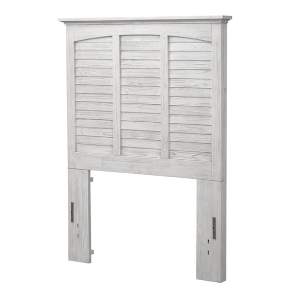 Pemberly Row Contemporary Wood Twin Headboard in White Finish