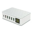 thumbnail image 1 of Mistaha High-Power 65W USB Charging Station with Type-C Port and 5 USB Ports, LED Display, White, US Plug - Ideal for Simultaneously Charging Multiple Devices, 1 of 6