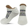 thumbnail image 5 of Slipper Socks for Men, LOFIR Fuzzy Socks, Soft Warm Winter Cozy Gripper Socks, 1 Pairs Plush House Slipper Socks Gift for Men, Grey, 11-13, 5 of 8