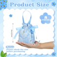 thumbnail image 3 of 8 Pieces Small Floral Gift Bags, Canvas Pink Gift Bags, Tea Party Favor Bags With Handle, Mini Drawstring Treat Gift Pouches for Baby Shower, Bridal Shower, Birthday, Wedding (blue), 3 of 7