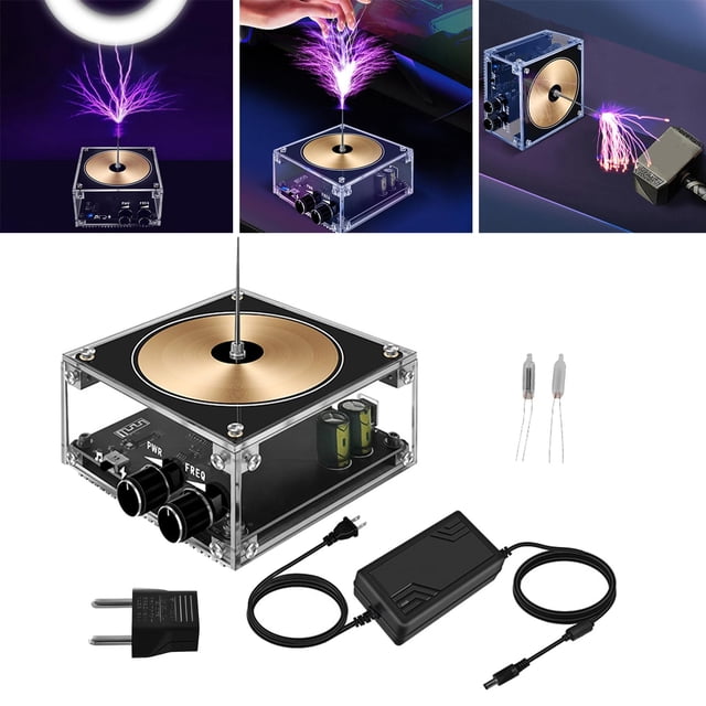 Bobina Tesla de música, experimentos científicos táctiles, juguete de escritorio generador de arco , juguete de relámpagos artificiales generador Macarena Bobina de Tesla de música