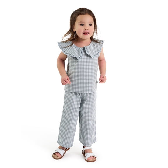 Modern Moments by Gerber Toddler Girl Smocked Top and Pant Outfit Set, 2-Piece, Sizes 0/3 Months - 5T