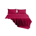 thumbnail image 3 of Sentmoon Fitted Sheet Bed Sheet Bed Sheet Set 3 Piece Solid Color Brushed Microfiber Core Bedding Set Soft Breathable Deep Pocket Fitted Sheet Flat Sheet Pillowcase Set for Guest Room, 3 of 8