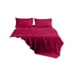 thumbnail image 1 of Juego de sábanas de poliéster de 3 piezas, color liso cepillado, sábana plana con 2 fundas de almohada, ropa de cama suave y cómoda para el hogar y el dormitorio, resistente a las arrugas y a la, 1 of 7