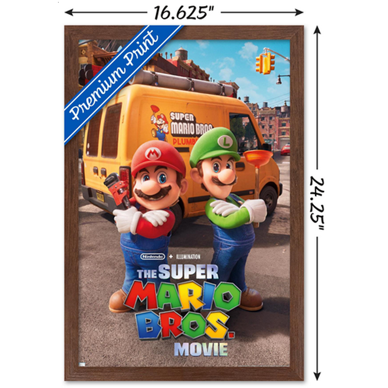 The Super Mario Bros. Movie - Bowser's World Key Art Wall Poster, 14.725 x  22.375 Framed 