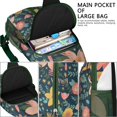 thumbnail image 4 of Vintage Butterfly and Wildflower Crossbody Bag – Breathable Padding, Adjustable Strap – Rustic Autumn Leaves Blossom Print, 4 of 5