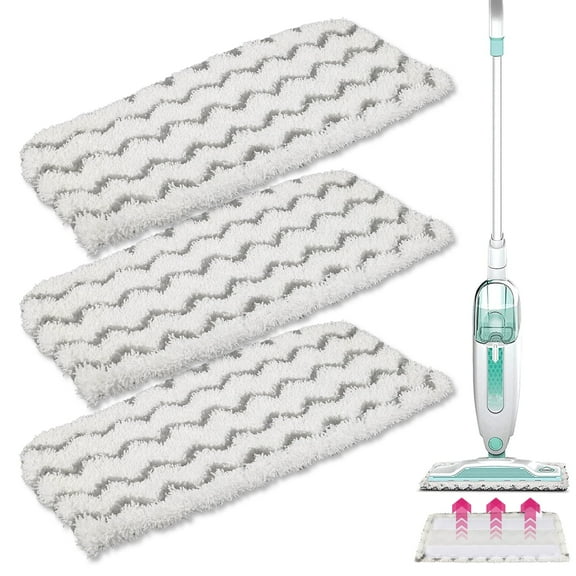 TSV 3pcs Steam Mop Pads Fits for Shark S1000 S1000A S1000C S1000WM S1001C, Washable Replacement Cleaning Accessory, Spring Cleaning Mop Pads