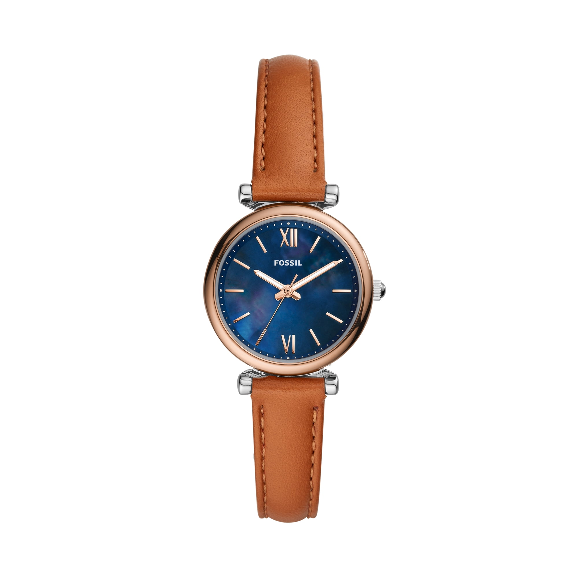 Fossil Women's Carlie Mini 28mm Three-Hand, Stainless Steel Watch