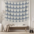 thumbnail image 5 of Blue Beige Tapestry for Bedroom Wall Hanging Tapestry, Modern Contemporary Floral Art Vintage Ceiling Backdrop Tapestries Poster Blanket Wall Decor for Teens Room Living Room Dorm 59" x 90", 5 of 8
