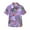 Purple, variant on Youth Big Girls Flamingo Hawaiian Shirt Casual Short Sleeve Button Down Shirt