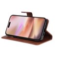thumbnail image 5 of for iPhone 16 Plus Wallet Case, with Credit Card Holder and Wrist Strap, RFID Blocking PU Leather Flip Magnetic Cell Phone Cover Case for iPhone 16 Plus, Brown, 5 of 8