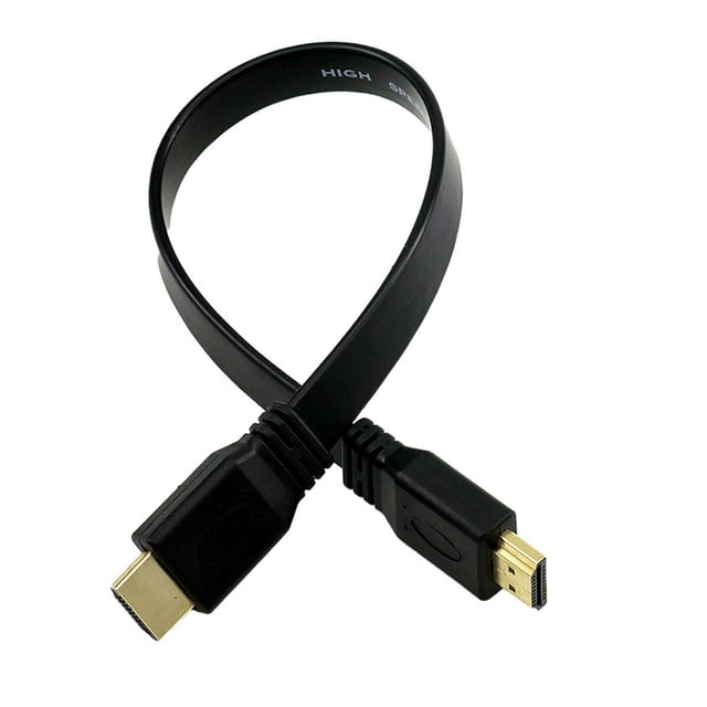 Opolski Adapter Cable Stable Output Anti-interference Flat HDMI-compatible 1.4 1080P Data Cable for TV Set