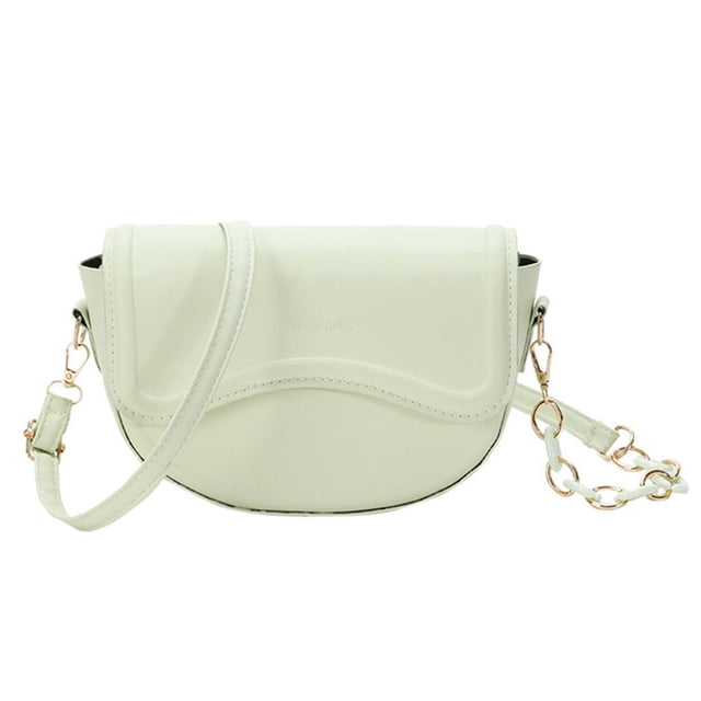 Adecuado para viajes diarios, citas, nuevo bolso de sillín de moda retro, bolso de cuero artificial con un solo hombro, verde