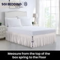 thumbnail image 3 of SGI bedding 15 inch Drop Wraparound Bed Skirt Queen Size - No Lifting Required, Adjustable Easy Fit Elastic Strap, Classic Gathered Styling Dust Ruffle, Fade Resistant -Light Grey, 3 of 7