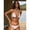 Baby Pink, variant on Summer Resort Vacation Beach Western Trim Detail Pink Floral Two Pieces Bikini Set With Swim Bag