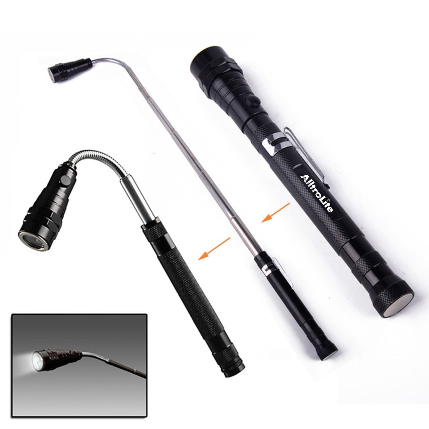 Details about   6 LED FLASHLIGHT WORK LIGHT WITH MAGNET BASE & POCKET CLIP WITH BATTERIES 3 PCS 