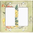 thumbnail image 6 of Metal Light Switch Plate Cover Floral Nature Postcard Newspaper Damask Green FLW092, 6 of 13
