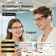thumbnail image 3 of Wireless Bluetooth Glasses for Men and Women, Smart Glasses with Open-Ear Voice Control & Calling, Anti-Blue Light, AI Assistant & Translation for TravelinBluetooth Language Translator for Men& Women, 3 of 15