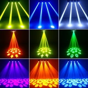 18 Prism LED Moving Head Light 120W DJ Lights Stage Lighting by DMX and Sound Activated Control Spotlight for Disco Party Wedding KTV Club Show,2pcs