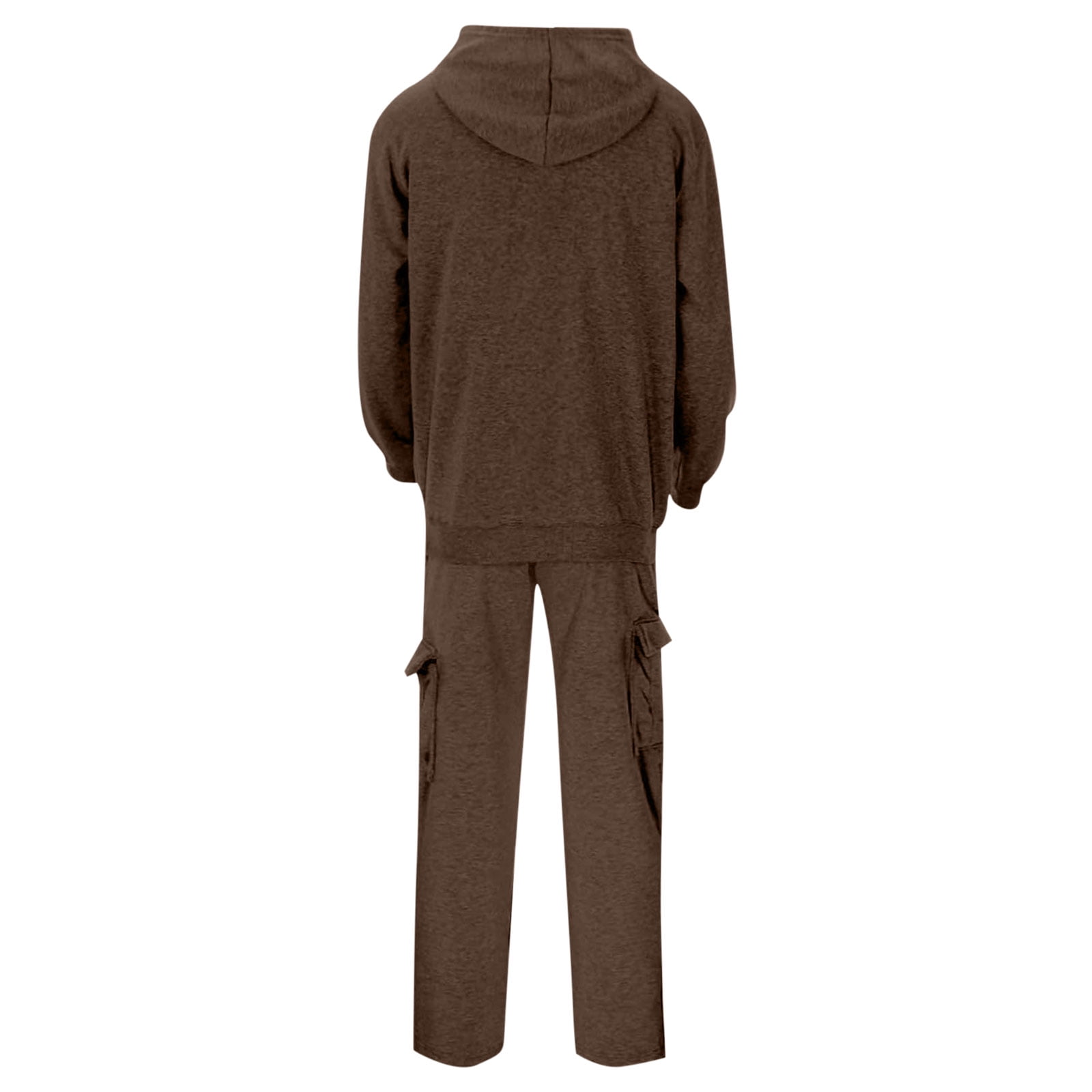 トップス drawstring sweat set-up / brown LNZGNM Brown Track Suits Mens Gym Sweatsuits for Men Set Autumn