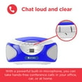 thumbnail image 3 of Ematic Bluetooth CD Boombox, Blue, EBB9224, 3 of 10