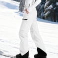 thumbnail image 5 of Ski Pants Womens Fleece Lined Waterproof Insulated Softshell Winter Thermal Windproof Hiking Snowboard Pants Pockets White 3XL, 5 of 8