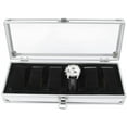 thumbnail image 4 of YISITIAN Aluminum Rectangle Watch Jewelry Storage Organizer Box Case Slots 6/12 Grid New (6 Slots) CJ919-43528, 4 of 8