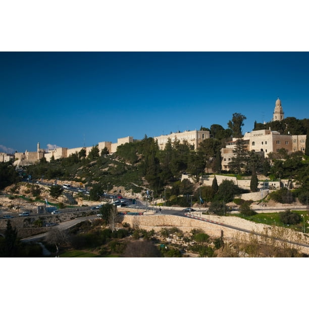 Elevated View Of The City Walls Jerusalem Israel Poster Print By Panoramic Images Walmart Com Walmart Com
