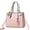 Pink, variant on Purses and Handbags Women Top Handle Satchel Tote Bags with Ribbon Adjustable Strap Crossbody Shoulder Bag for Outing Brown