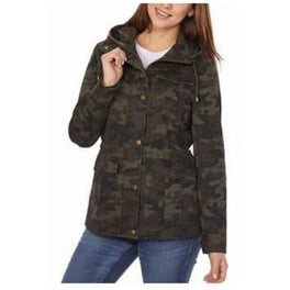 Lucky Brand Women s Zip Up Hooded Cotton Anorak Jacket Adj Waist Walmart
