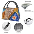 thumbnail image 4 of Yiaed Colorful Dot Art Fish Print Lunch box lunch bag Portable Insulated Lunch Box for Women Men Cooler Tote Bag with Front Pocket for Work Picnic Travel, 4 of 6