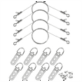 thumbnail image 1 of Adjustable Picture Hanging Wire and D Rings, with Small Clips, 8pcs 3-Hole D Rings with Screws, for Mirror/ Frame,1 set * picture hanging kit, 1 of 6
