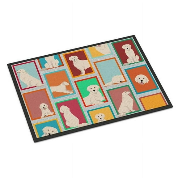 Lots of Cream Golden Retriever Indoor or Outdoor Mat 18x27 27 in x 18 in