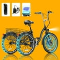thumbnail image 6 of ABORON 7 Speed Electric Tricycle for Adults 24"/26", 350W 3 Wheel E-Bike 36V 14.5Ah, Electric Trike for Seniors with Rear Basket, 24km/h(15mph), 6 of 13