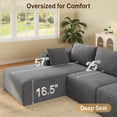 thumbnail image 6 of Asofer Oversized Modular Sectional Sofa, L Shaped Convertible Sectional Sofa with Chaise, Modern Couches for Living Room Apartment Office, No Assembly , Grey, 6 of 9