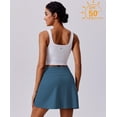 thumbnail image 2 of Pinspark Tennis Skirts for Women High Waisted Golf Skorts with 4 Pockets Knee Length Athletic Skort UV Protection Active Skirt, 2 of 6