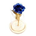 thumbnail image 3 of Rose In Glass Dome Wooden Base Led Glass Dome with Flower Lamps Blue, 3 of 9