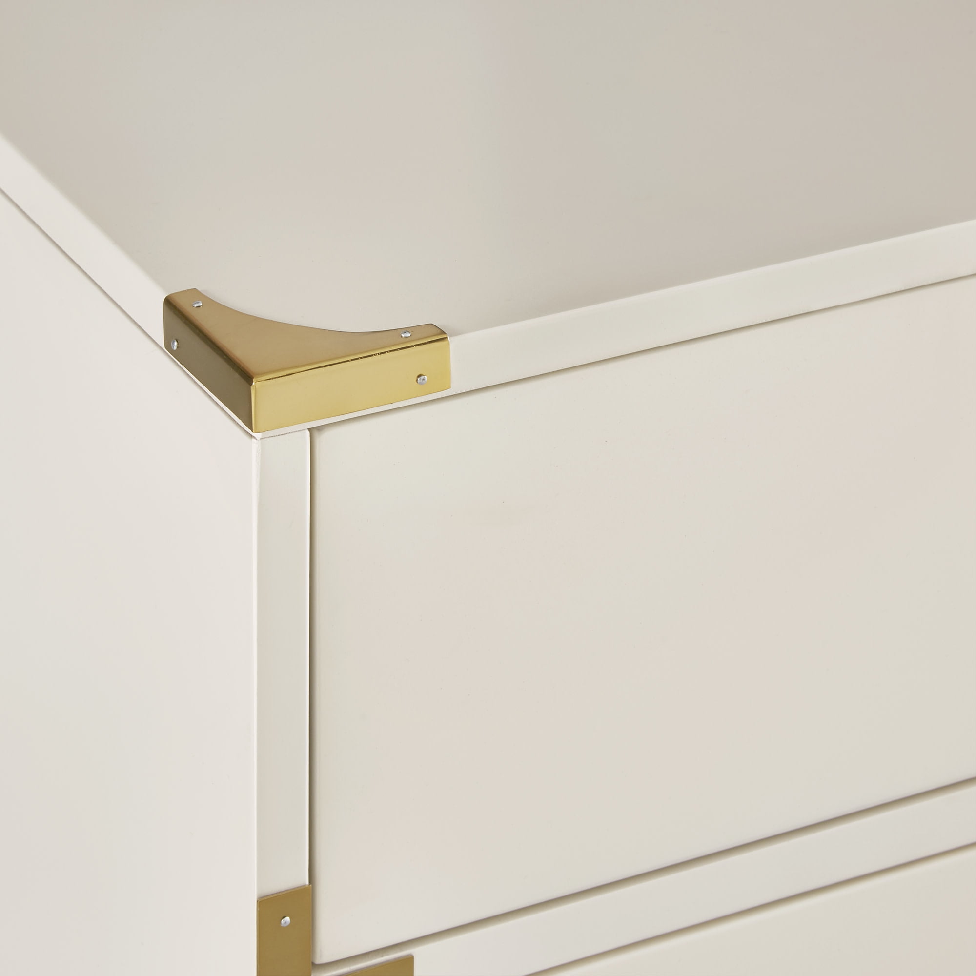 Weston Home Delacour 3-Drawer Gold Accent Nightstand