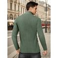 thumbnail image 3 of OALUXE Turtleneck Ribbed Long Sleeve Shirts for Mens Undershirts Knit Thermal Fitted Basic Tops, 3 of 7