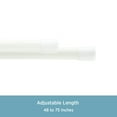 thumbnail image 4 of Kenney Carlisle 5/8" Adjustable Spring Tension Curtain Rod 48-75" White, 4 of 5