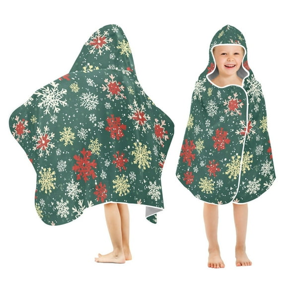 joogoo Snowflakes2 Kids Hooded Beach Towel Baby Bath Towel 23.5"x50"