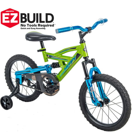 Huffy 16” DS 1600 Kids EZ Build Dual Suspension Bike for Boys,