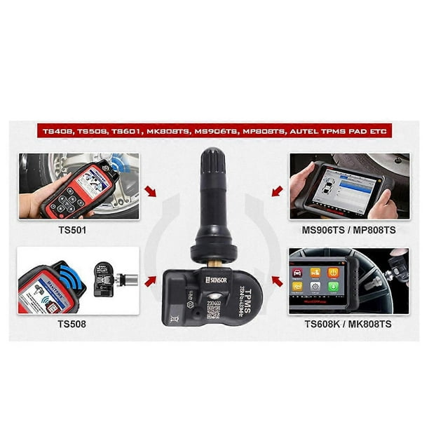 2Pcs Tire Pressure Sensor Programming for TS408 TS508 ITS600 433MHz 315MHZ MX-Sensor Universal 2-in-1 Monitor