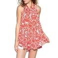 thumbnail image 5 of FREE PEOPLE Womens Red Printed Sleeveless Halter Tank Top Size: M, 5 of 8